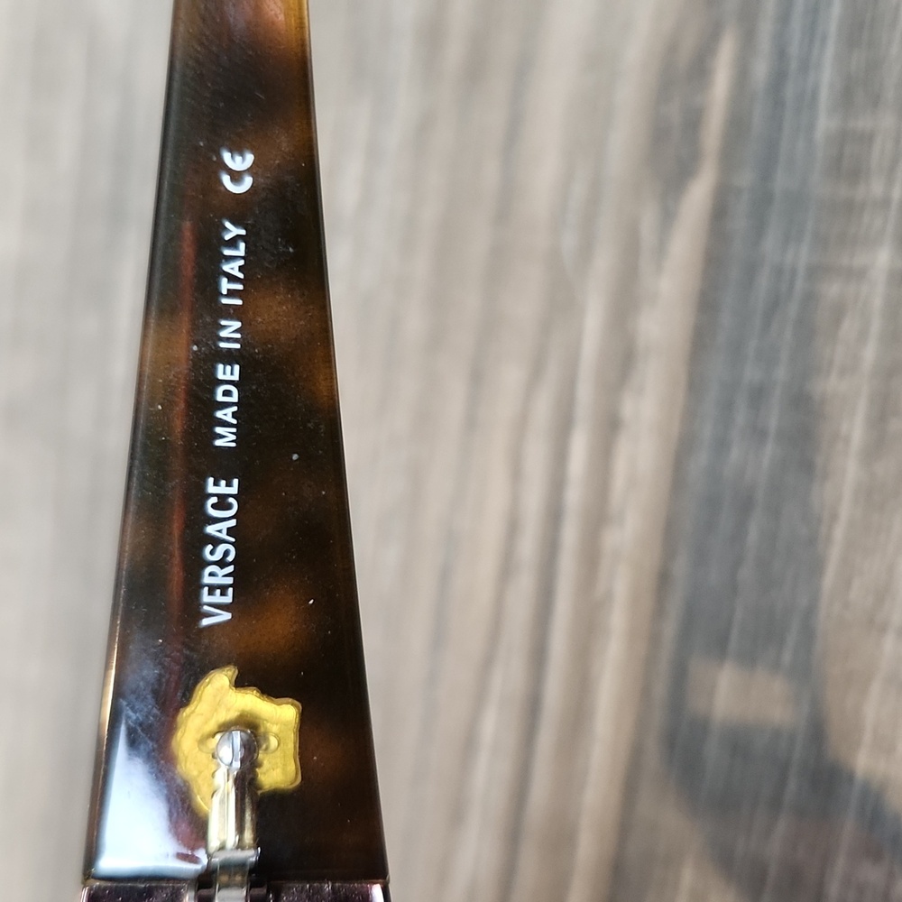 Versace Vintage Brown Tortoiseshell Mirror Rectangular Sunglasses‎ - Picture 7 of 15